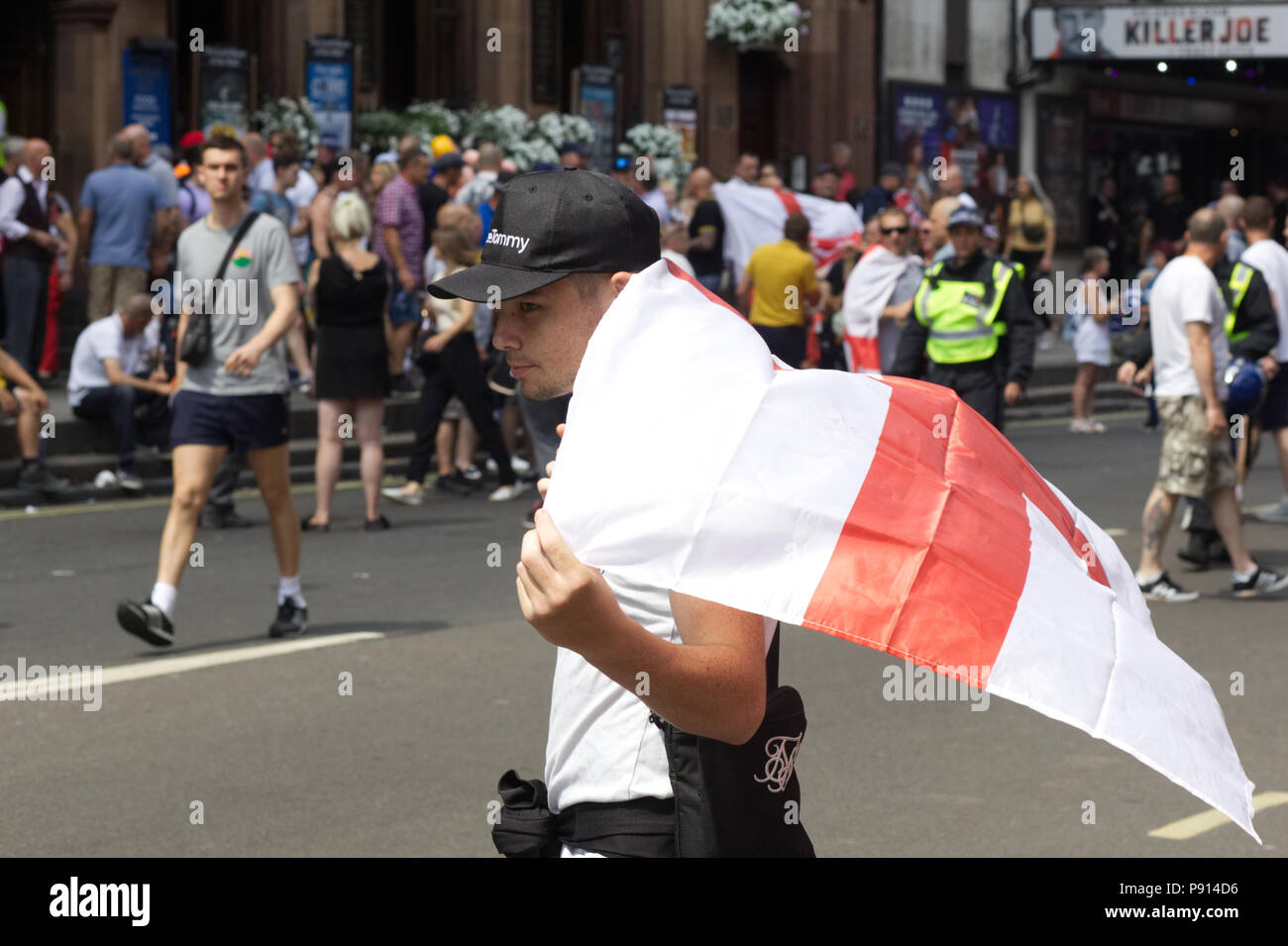 rally in support of jailed far-right activist Tommy Robinson, London 2018 Stock Photo