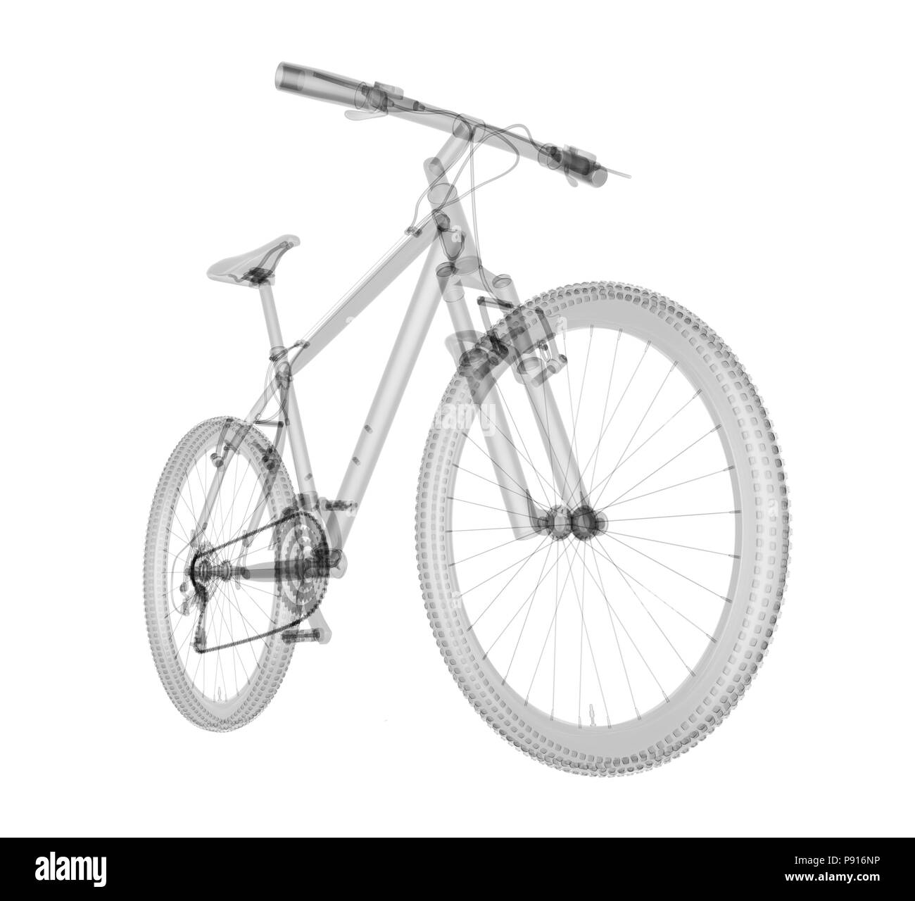 Xray bike isolated. 3d render Stock Photo Alamy