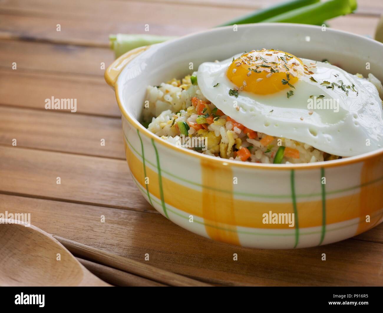 Asian food Vegetable egg fried rice Stock Photo - Alamy