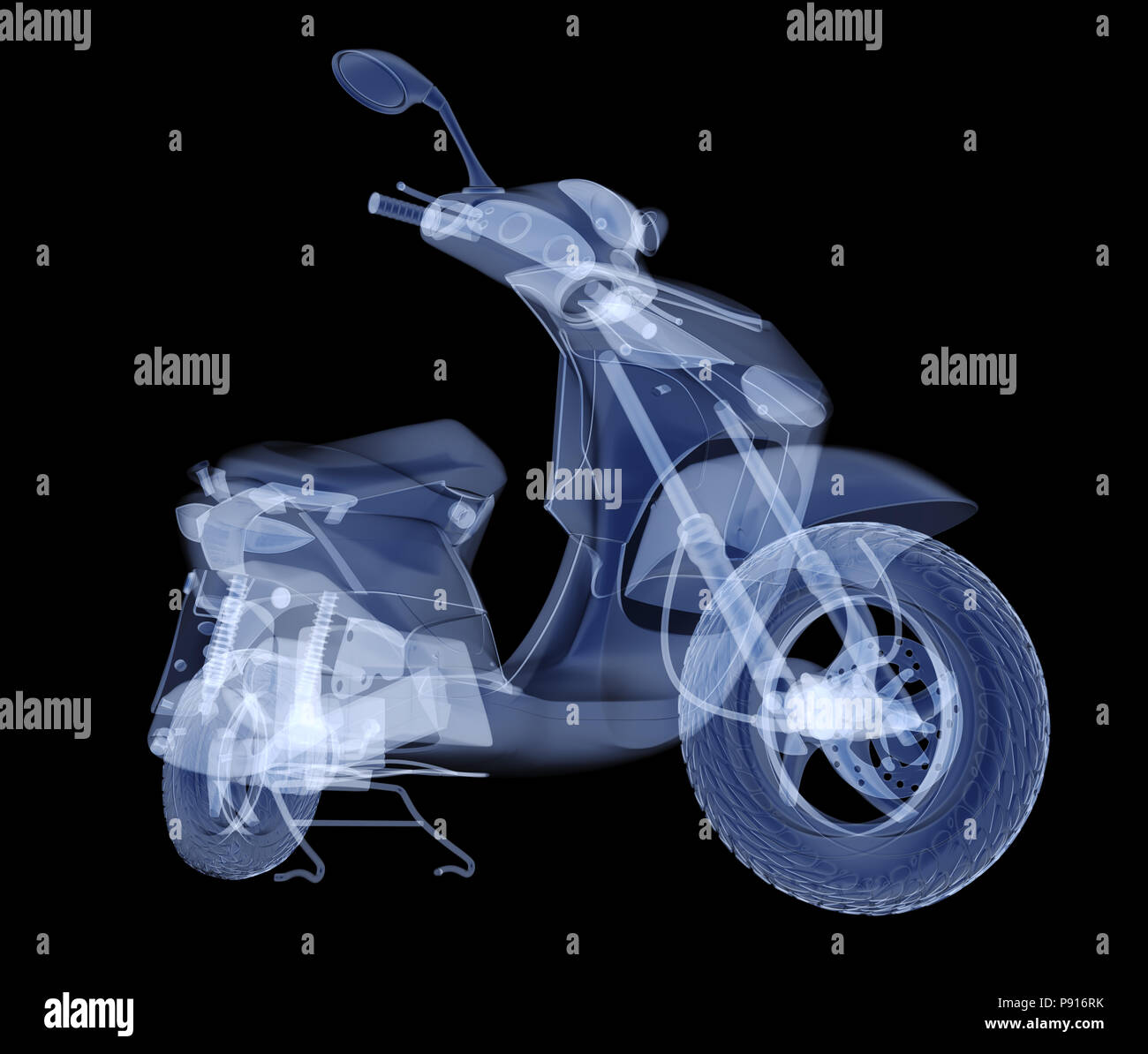 X ray Scooter Isolated 3d Render Stock Photo Alamy