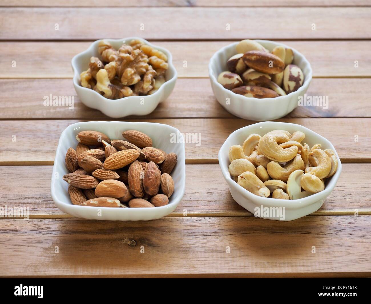 Almonds, walnuts, cashew nuts, Brazil nuts Stock Photo Alamy
