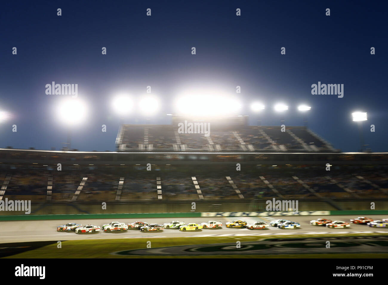 Sparta, Kentucky, USA. 13th July, 2018. The NASCAR Xfinity Series races during the Alsco 300 at Kentucky Speedway in Sparta, Kentucky. Credit: Chris Owens Asp Inc/ASP/ZUMA Wire/Alamy Live News Stock Photo