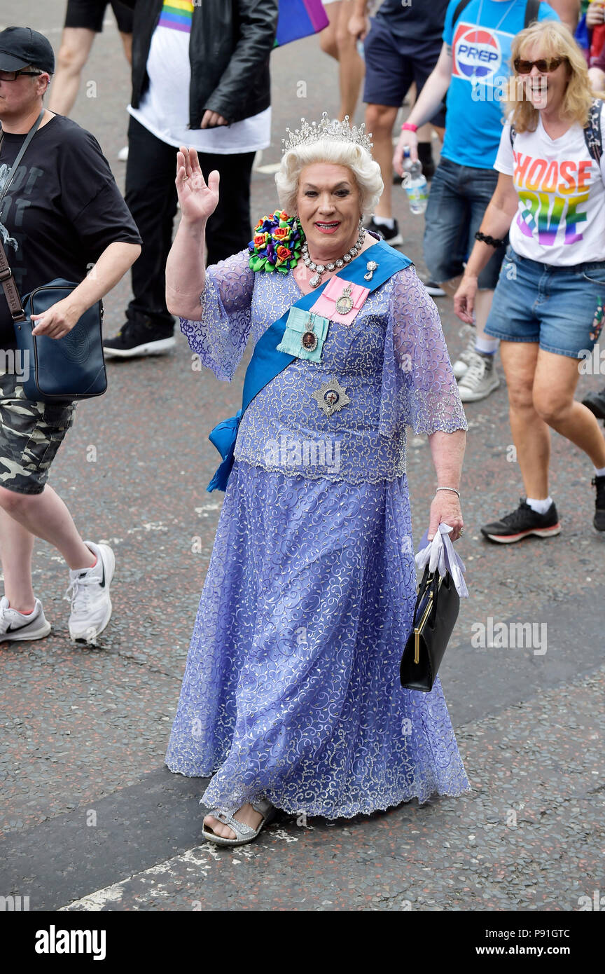 PRIDE Glasgow 2018 PICTURED the walk up St Vincent St, Glasgow. Stock Photo
