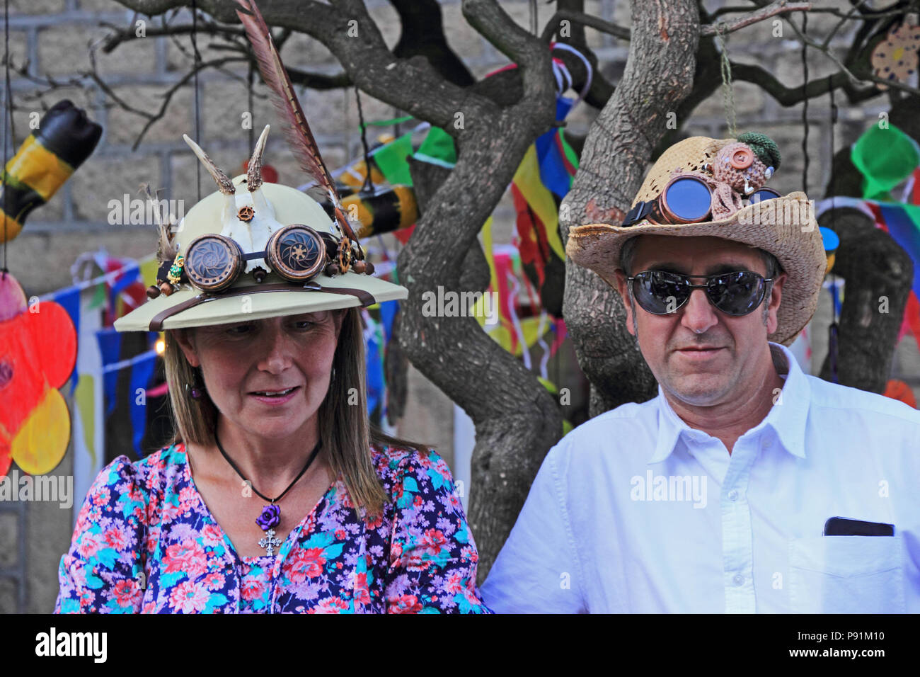 Steampunk Weekend, Hebden Bridge, West Yorkshire, 14th & 15th July, 2018 Credit: Paul Boyes/Alamy Live News Stock Photo