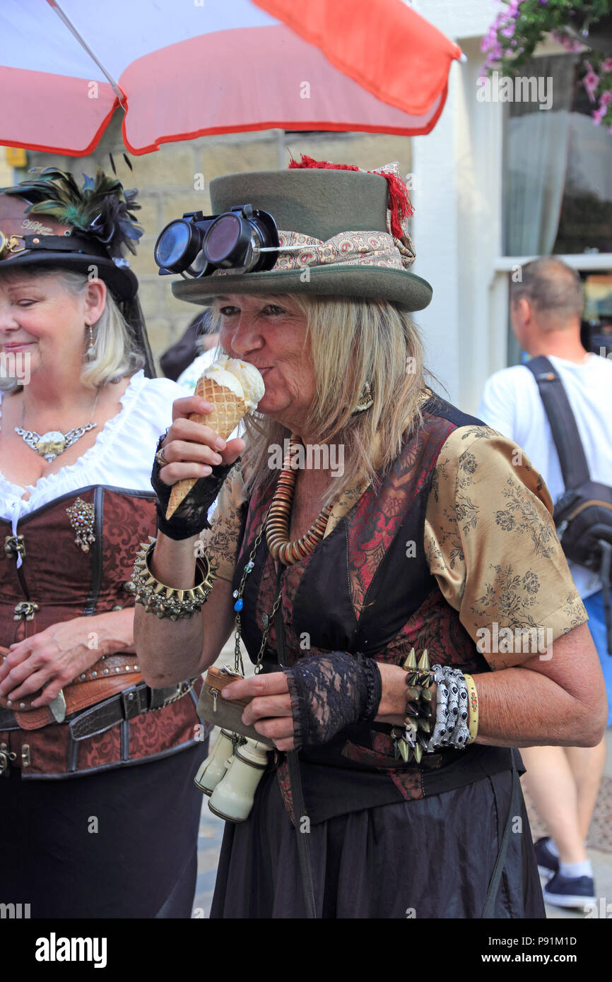 Steampunk Weekend, Hebden Bridge, West Yorkshire, 14th & 15th July, 2018 Credit: Paul Boyes/Alamy Live News Stock Photo