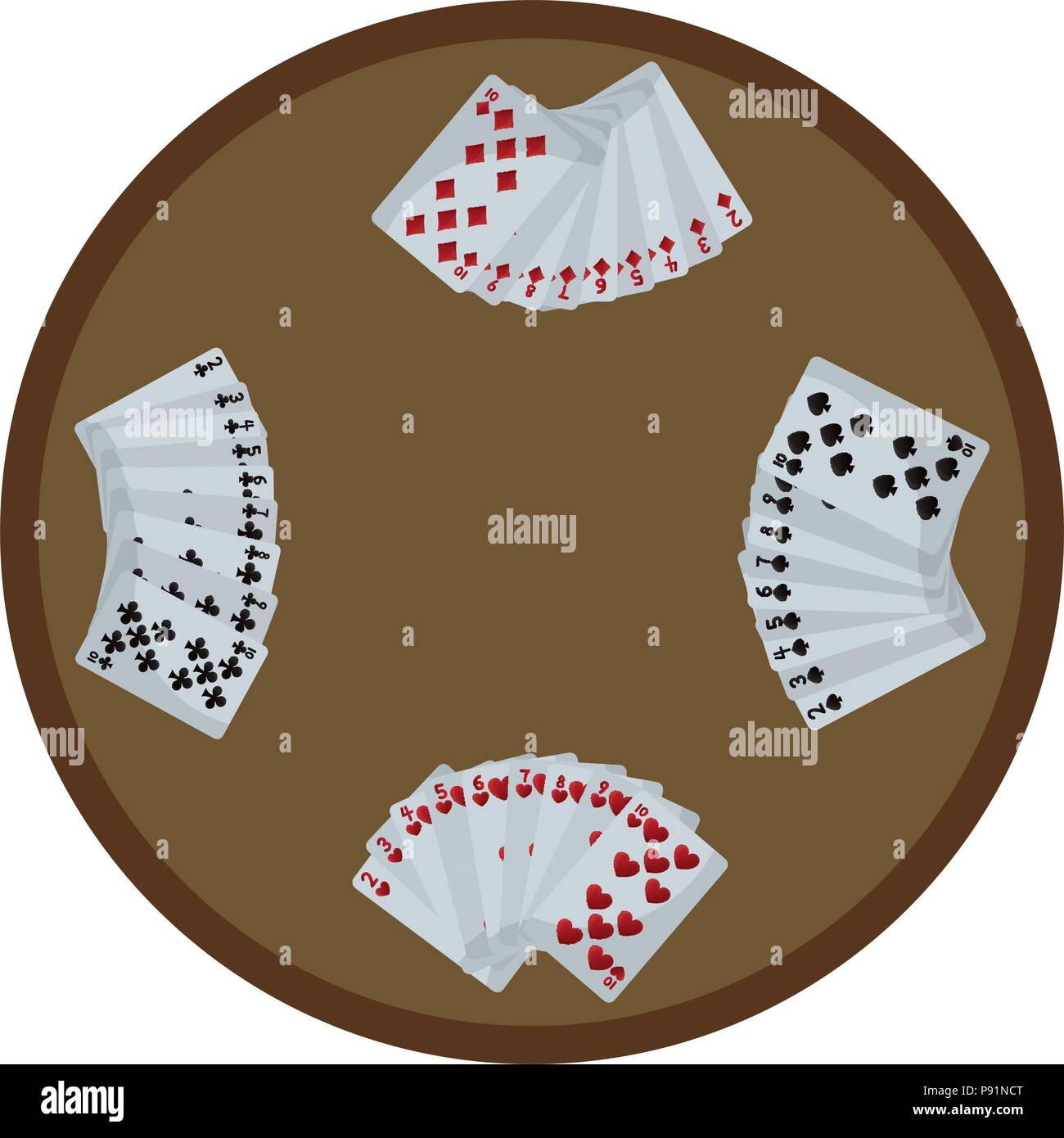 casino cards addiction game in the table vector illustration Stock