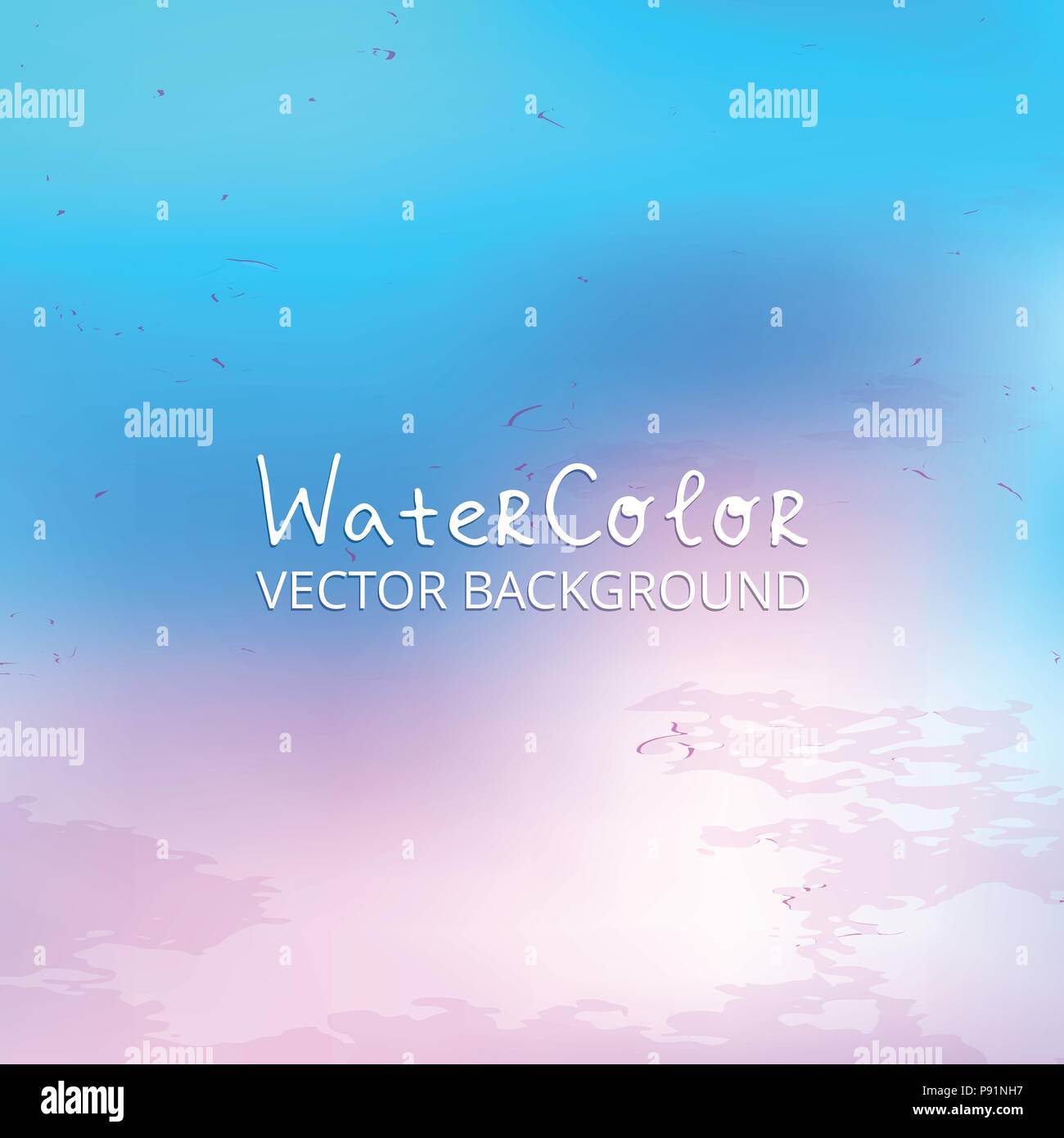 Abstract Watercolor Splash Blue And Pink Watercolor Drop For
