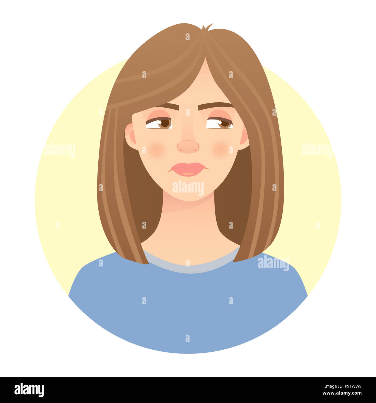 Cartoon confused girl Cut Out Stock Images & Pictures - Alamy Cartoon confused girl Cut Out Stock Images & Pictures - Alamy