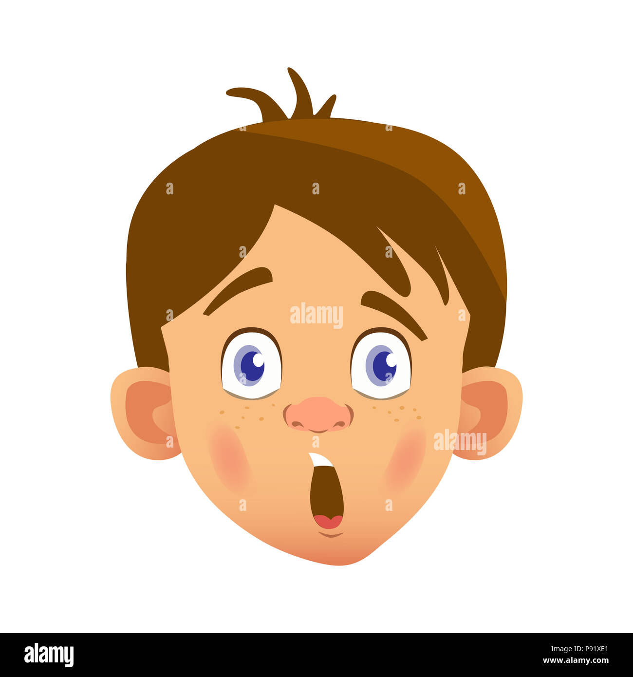 Cartoon surprised boy hi-res stock photography and images - Page 3 - Alamy