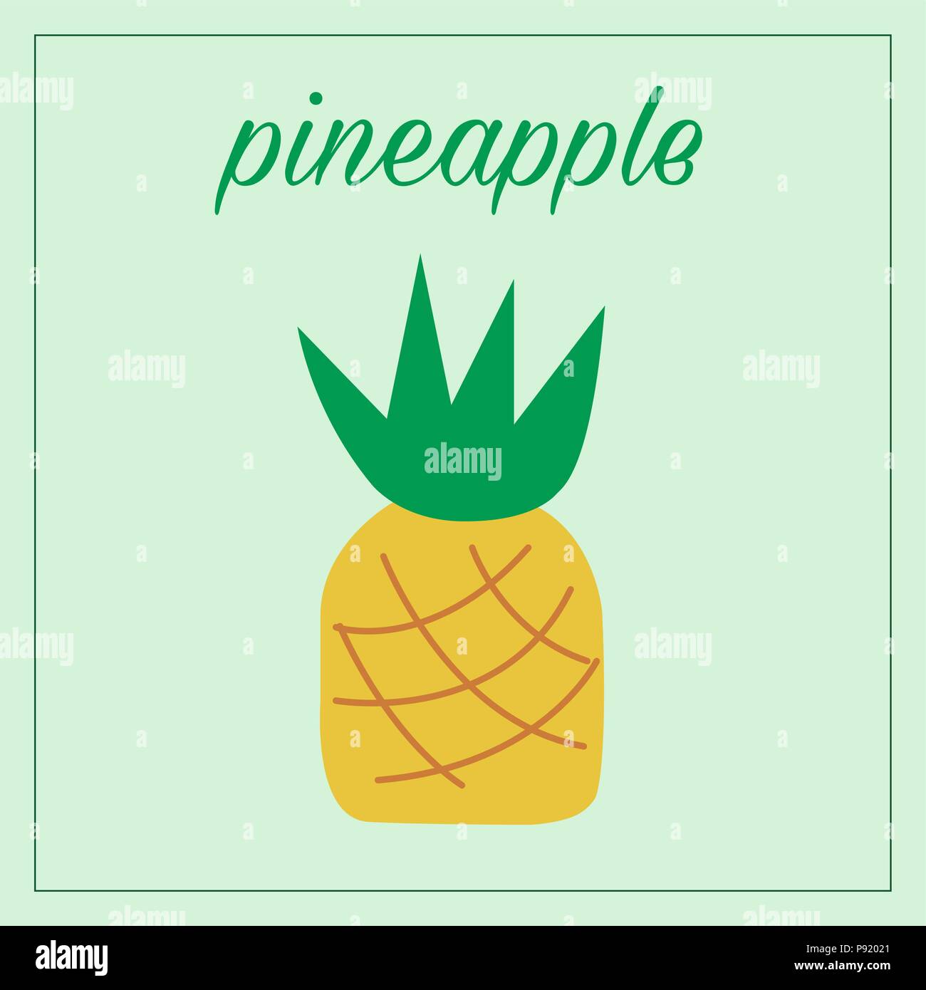 Vector illustration of a pineapple Stock Vector Image & Art - Alamy