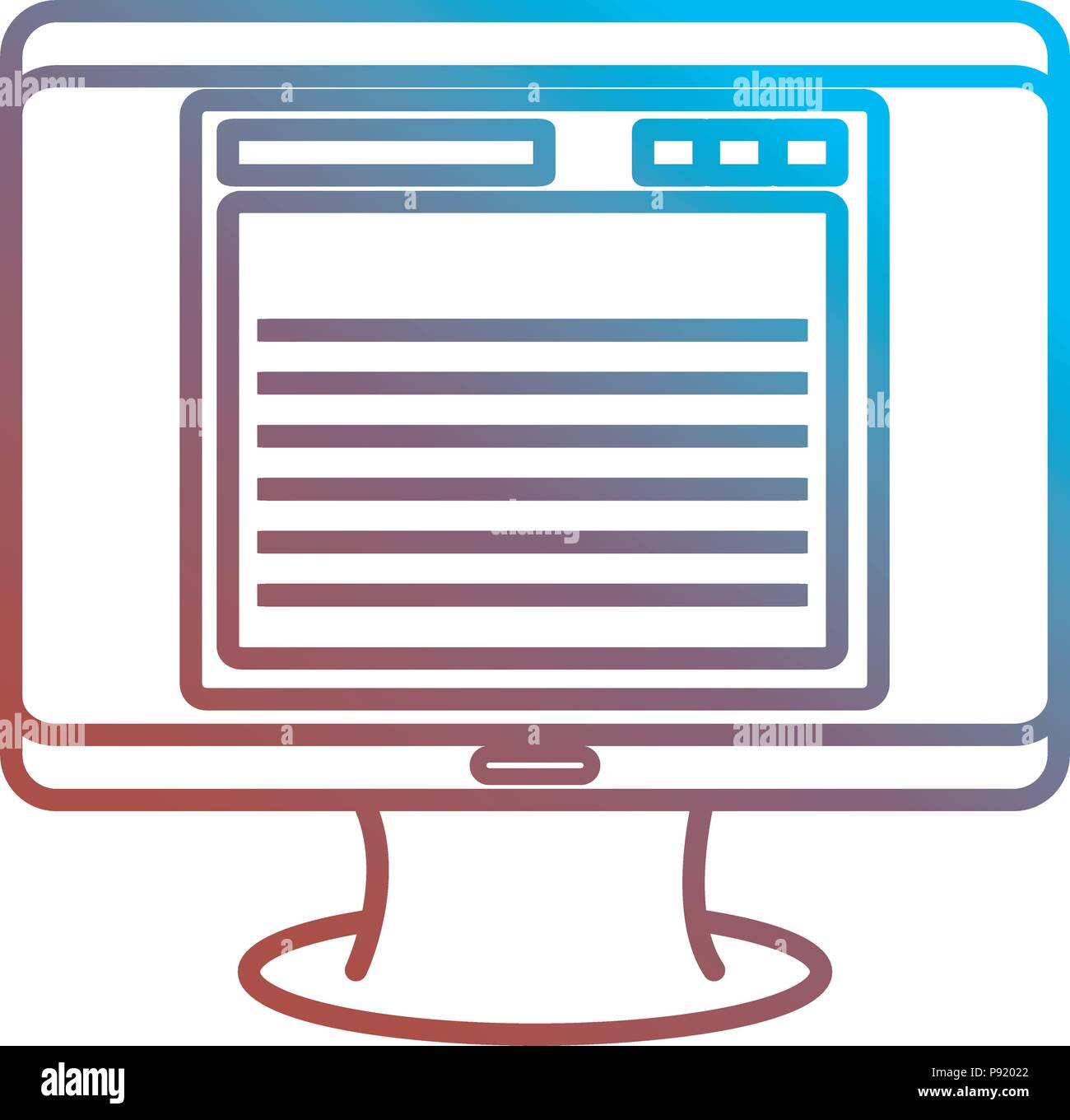 computer desktop isolated icon vector illustration design Stock Vector ...