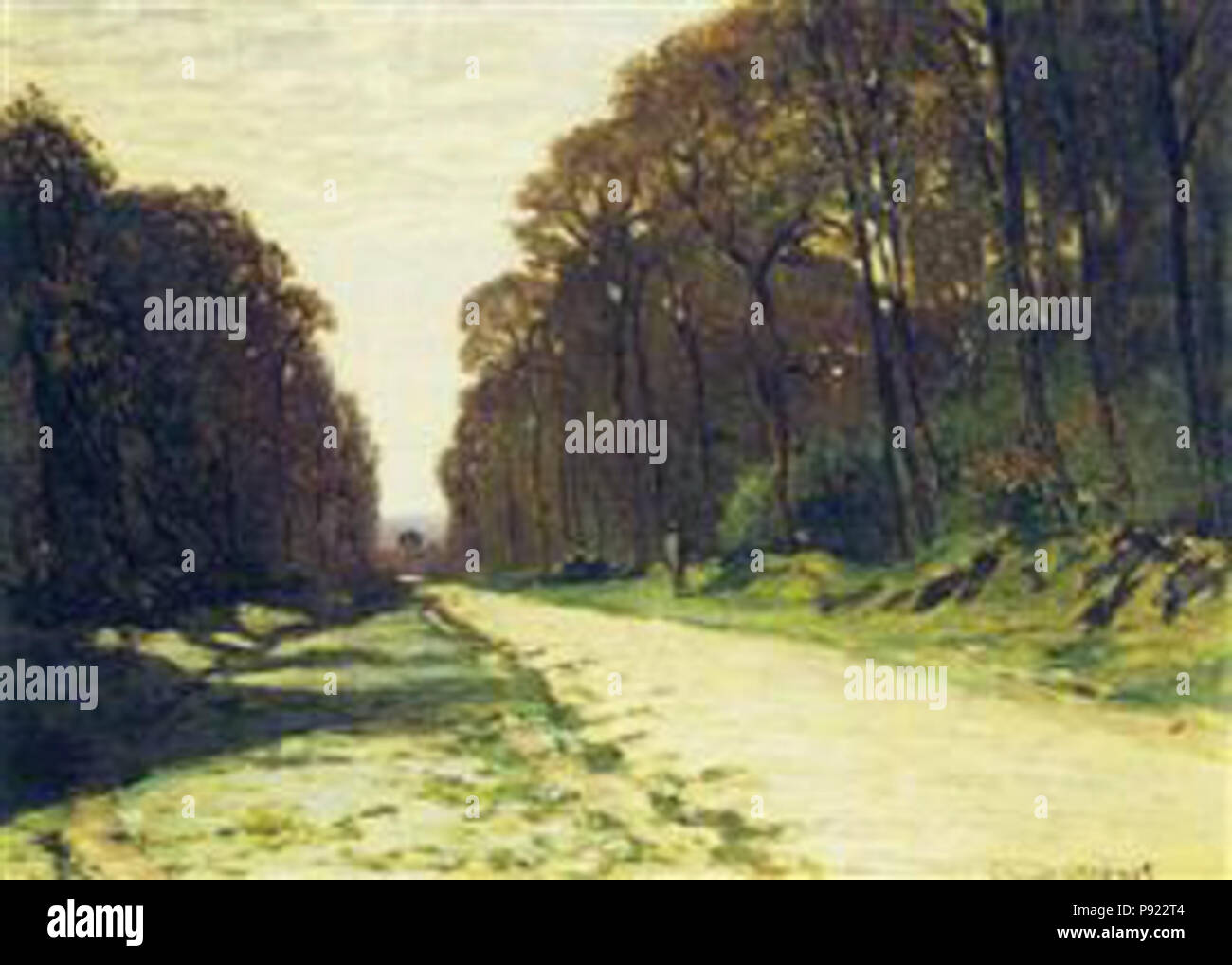 クロード・モネ、Road in the Forest of Fontainebl Road in the Forest of Fontainebleau Stock Photo - Alamy