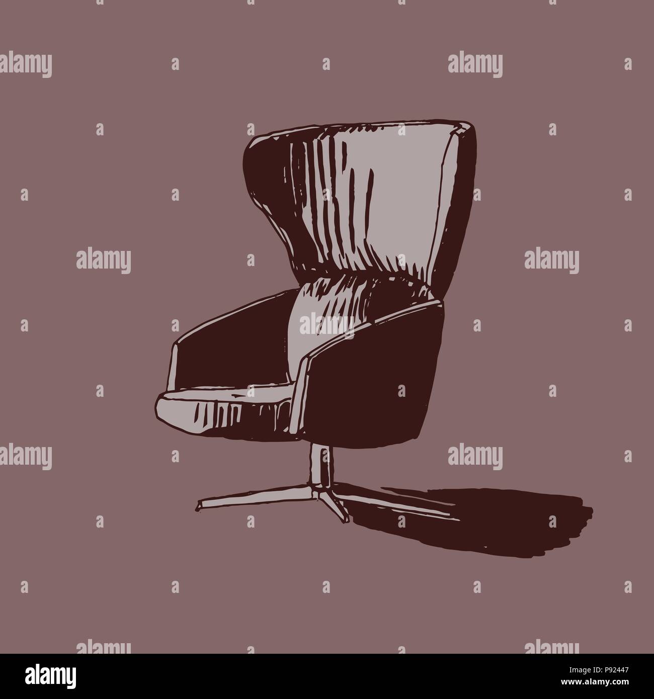 Hand drawn armchair Stock Vector Image & Art - Alamy