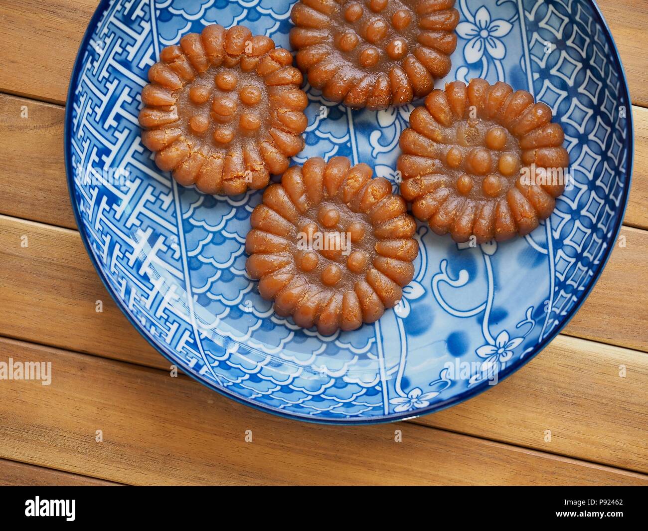 Korean traditional sweets Yakgwa, Honey Cookie Stock Photo