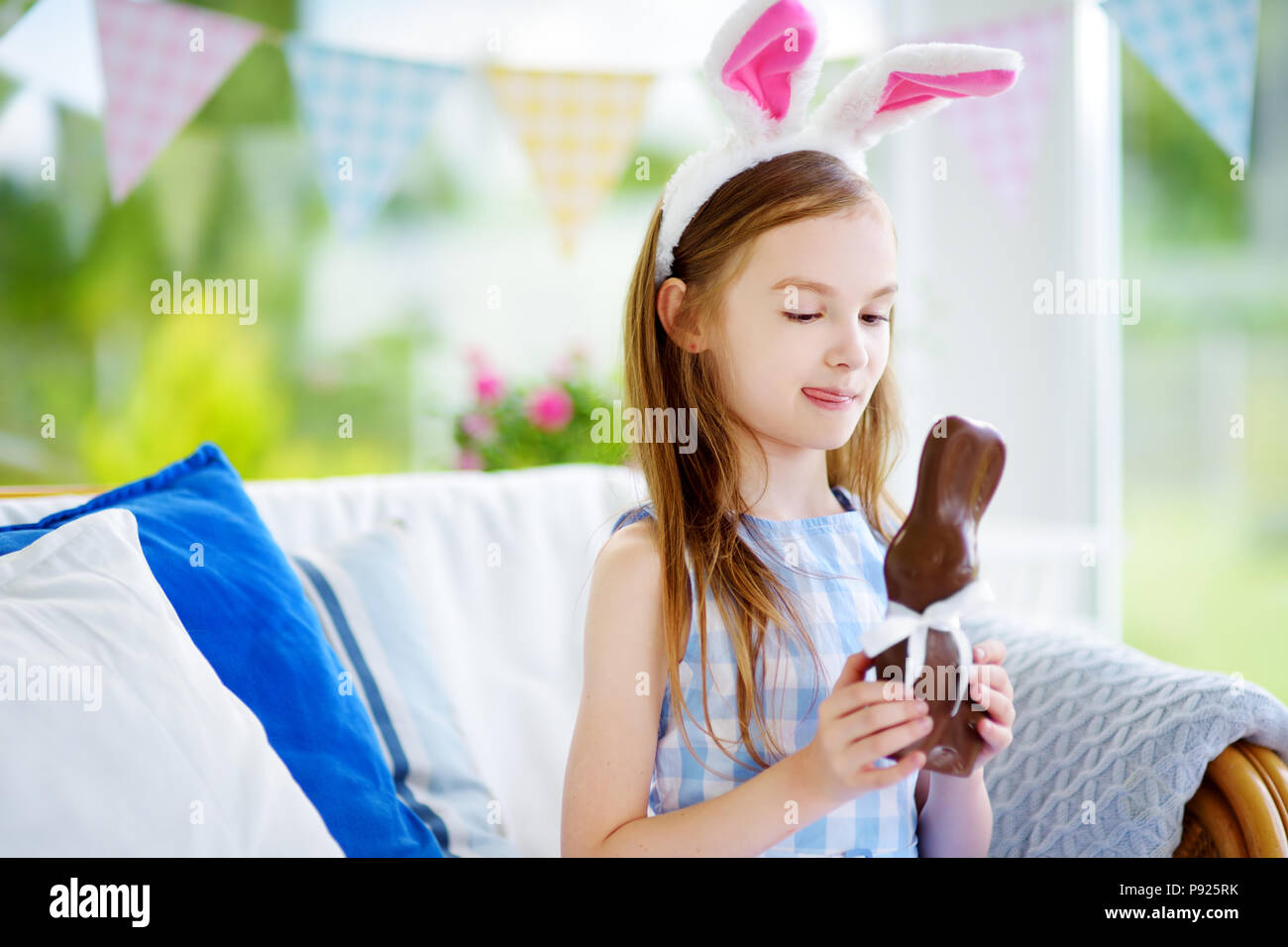 rabbit eating chocolate