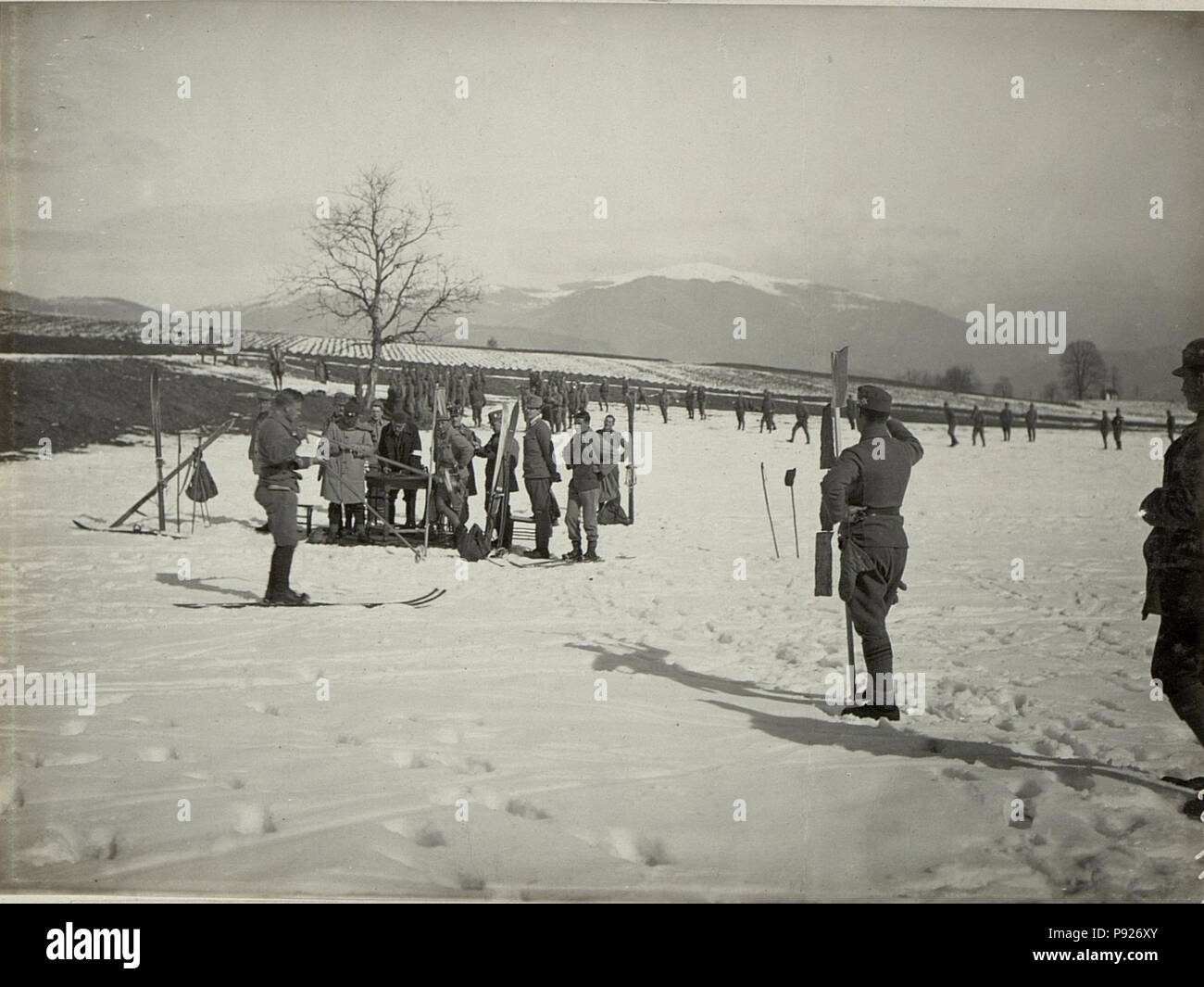 418 Militär Skilaufen in Villach. Offizierslaufen Ziel. (BildID 15468039) Stock Photo