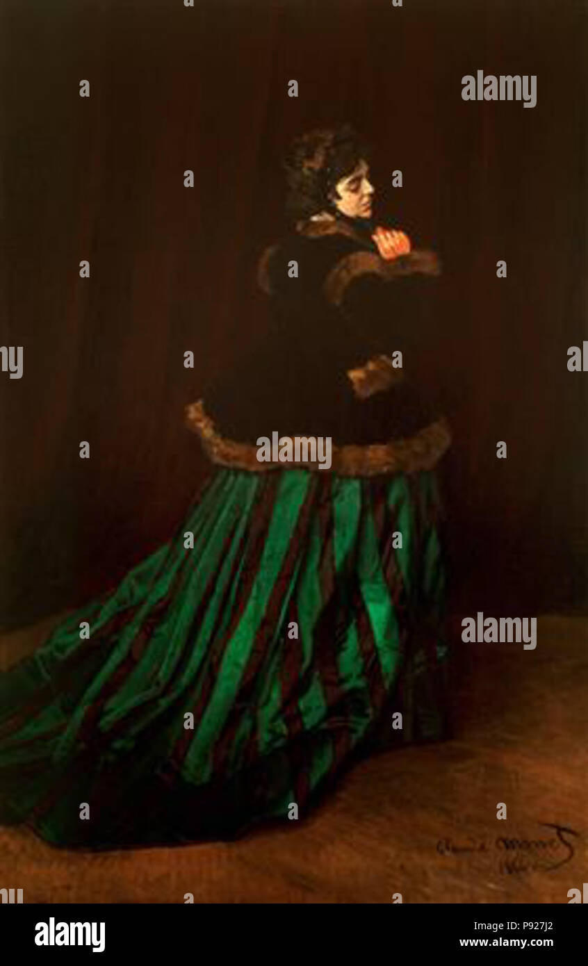 クロード・モネ、Camille or The Woman in the Gree Camille, or The Woman in the Green Dress by Claude Monet