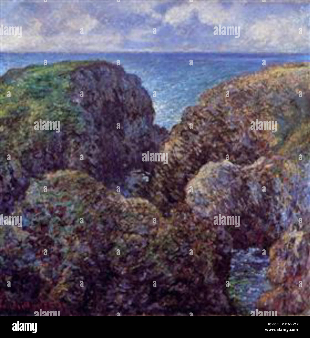 . 422 Monet - group-of-rocks-at-port-goulphar Stock Photo - Alamy