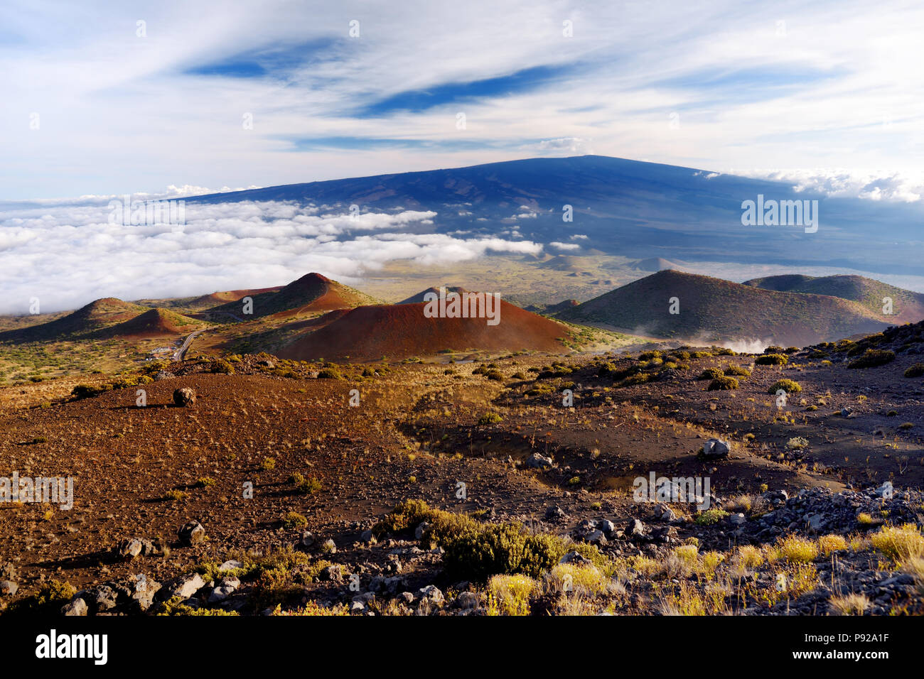 Breathtaking view of Mauna Loa volcano on the Big Island of Hawaii. The