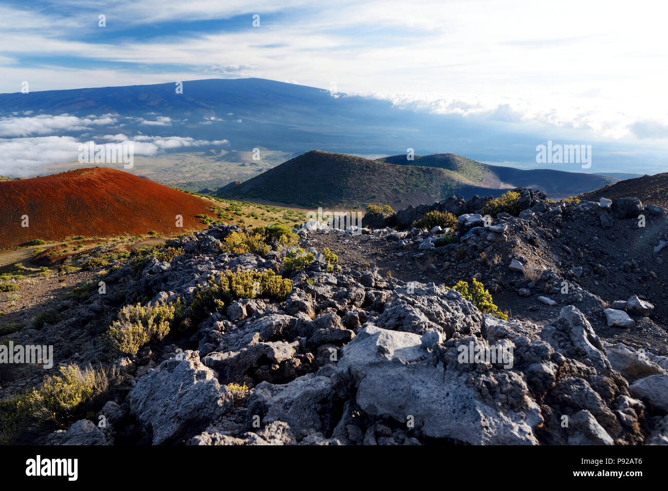 Breathtaking view of Mauna Loa volcano on the Big Island of Hawaii. The