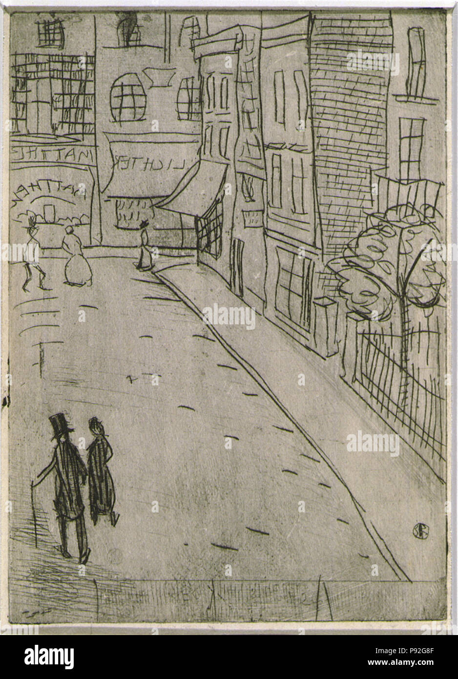 . 477 Raymond McIntyre Street scene Stock Photo Alamy