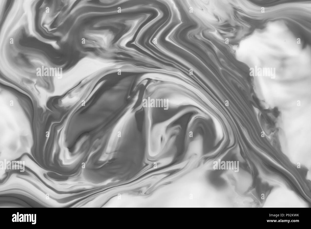 Abstract fluid pattern. Black and white background. Decorative texture ...