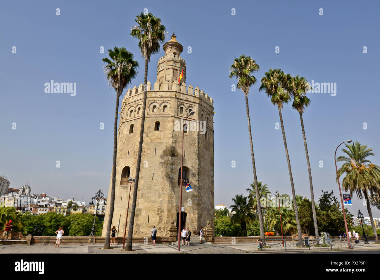 Torre del Oro (Tower of Gold), Seville, Spain (Sevilla - España) Stock Photo