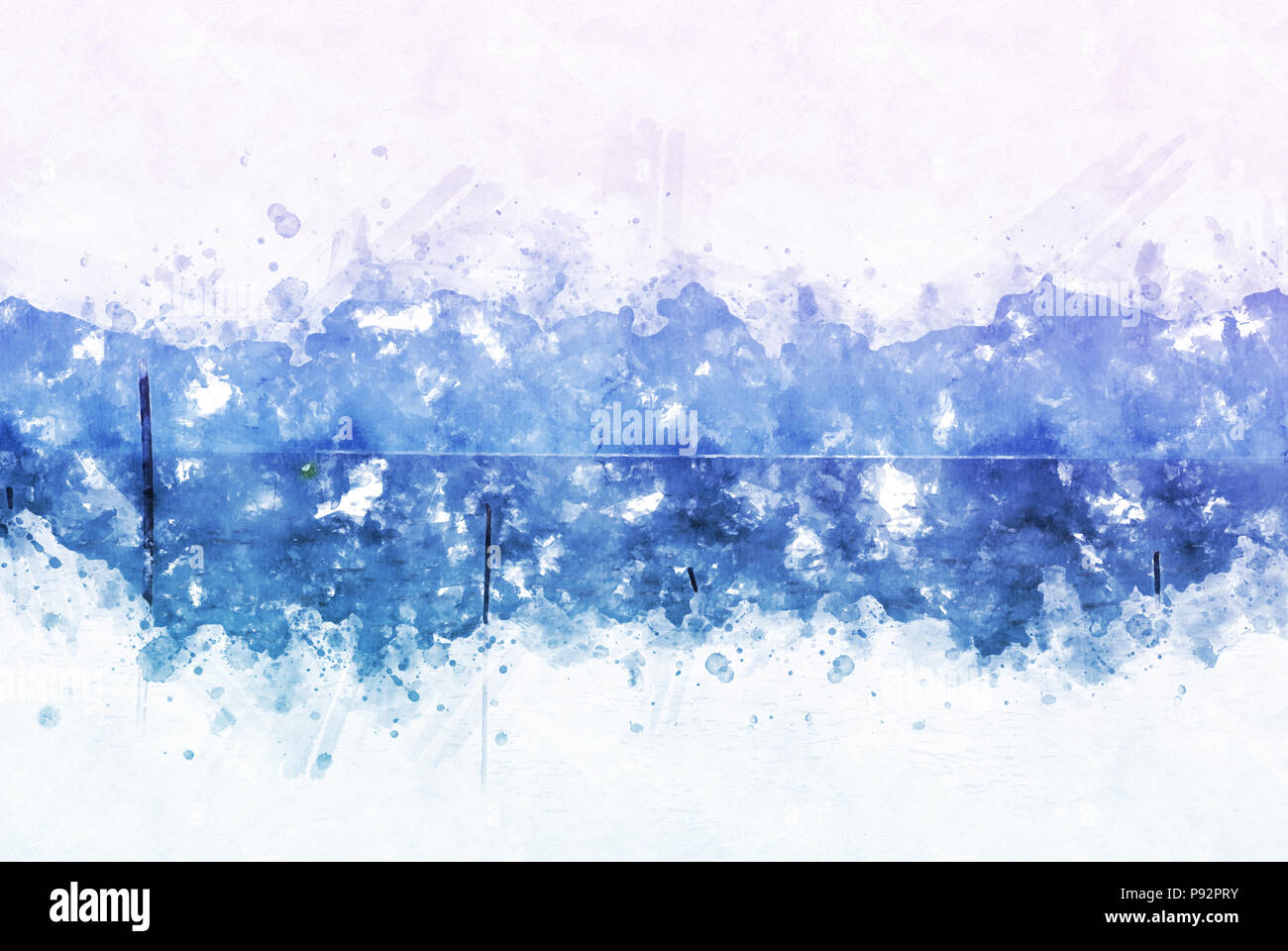 Pry Abstract Abstract colorful ocean wave on watercolor painting background Stock ...