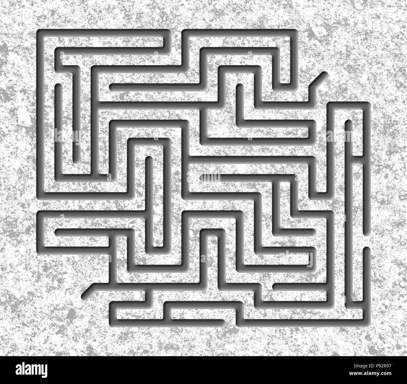 Maze 3d illustration. Labyrinth game for kids Stock Photo - Alamy