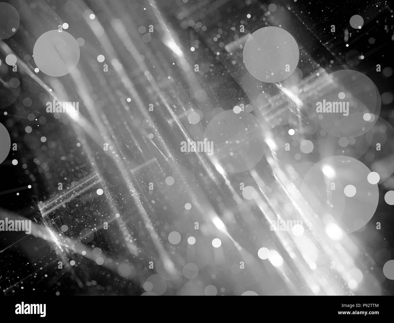Big data concept, computer generated abstract intensity map, black and white, 3D rendering Stock Photo