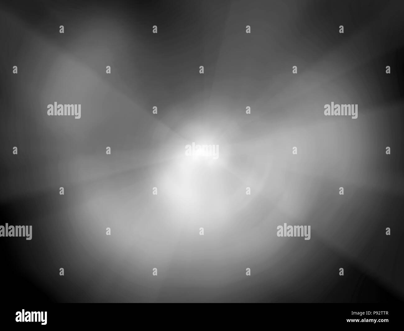 Blurred light source , black and white intensity map, 3D rendering ...