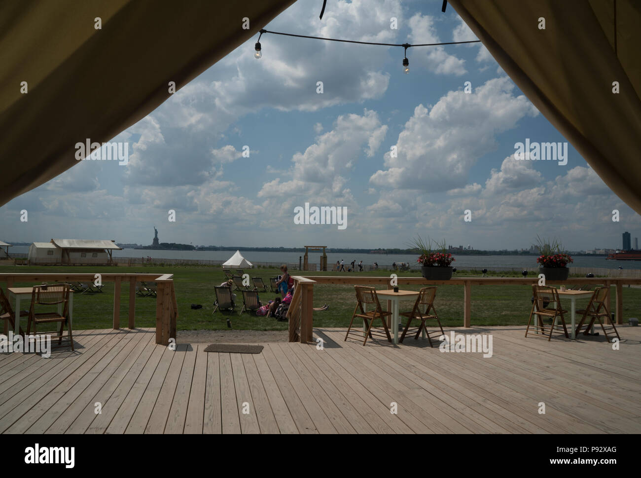 The Three Peaks tent is the central structure of the Collective