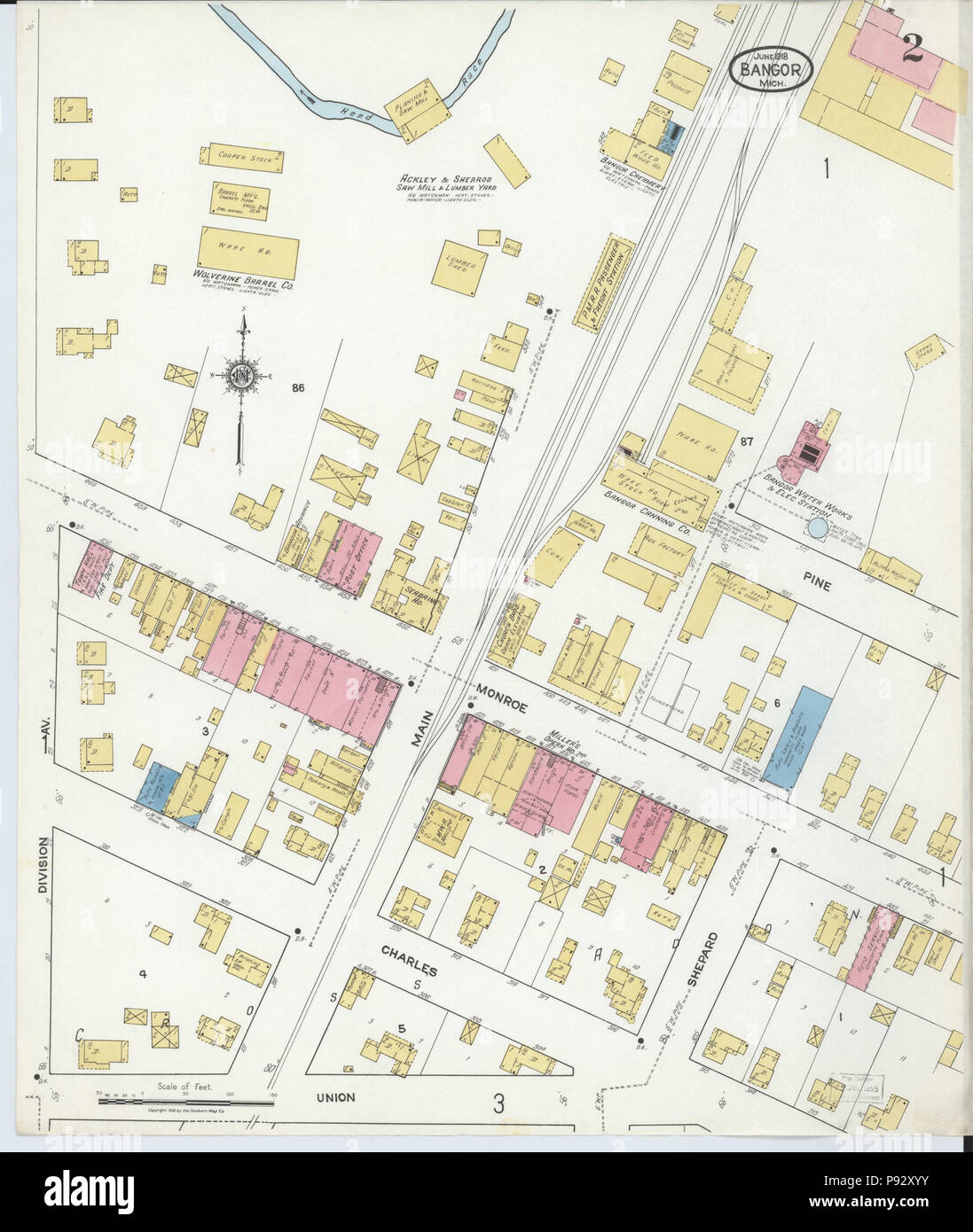 491 Sanborn Fire Insurance Map from Bangor, Van Buren County, Michigan
