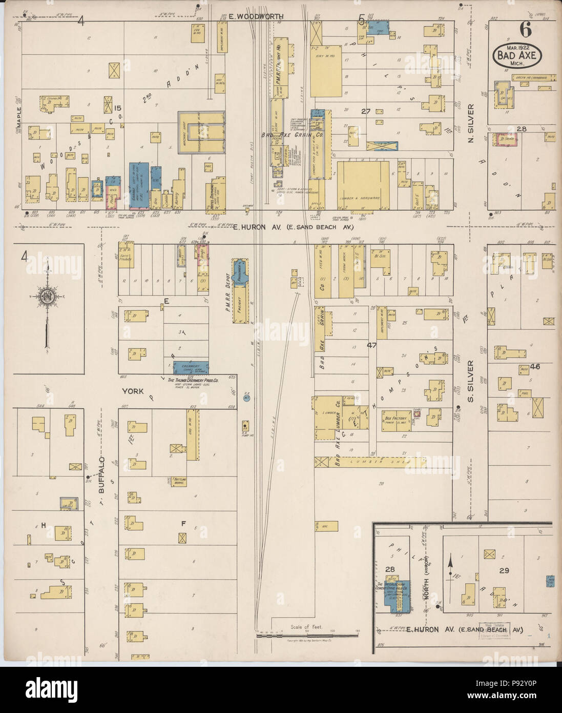 Bad axe michigan map hires stock photography and images Alamy