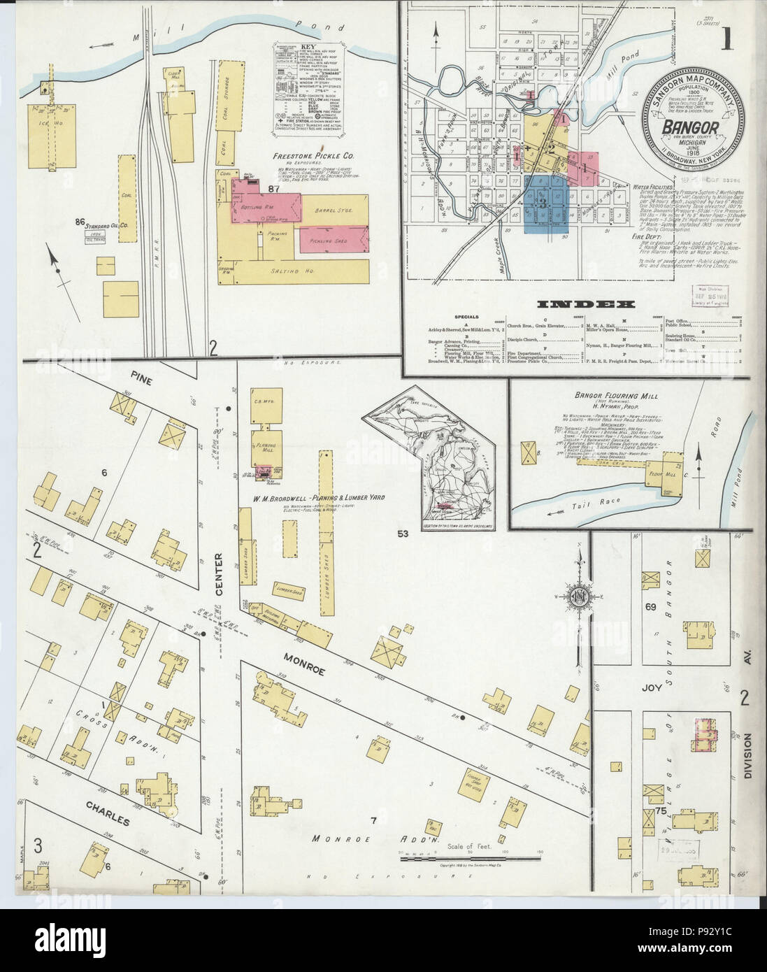 Map of bangor michigan hires stock photography and images Alamy