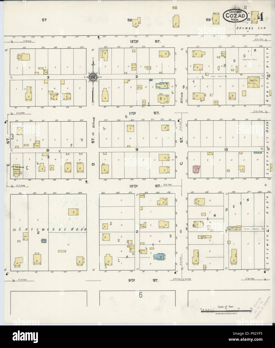 495 Sanborn Fire Insurance Map from Cozad, Dawson County, Nebraska. LOC