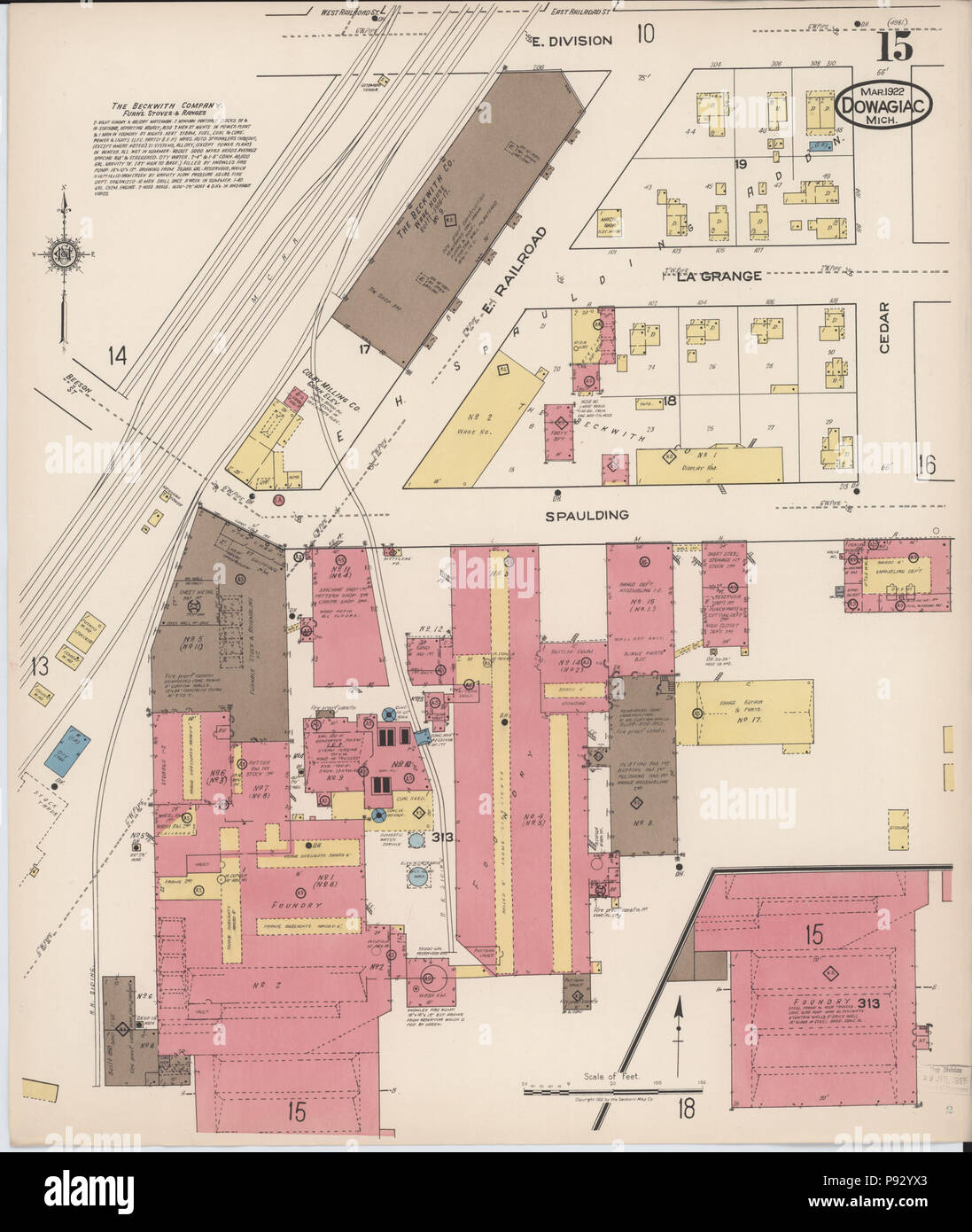 Map of dowagiac hires stock photography and images Alamy