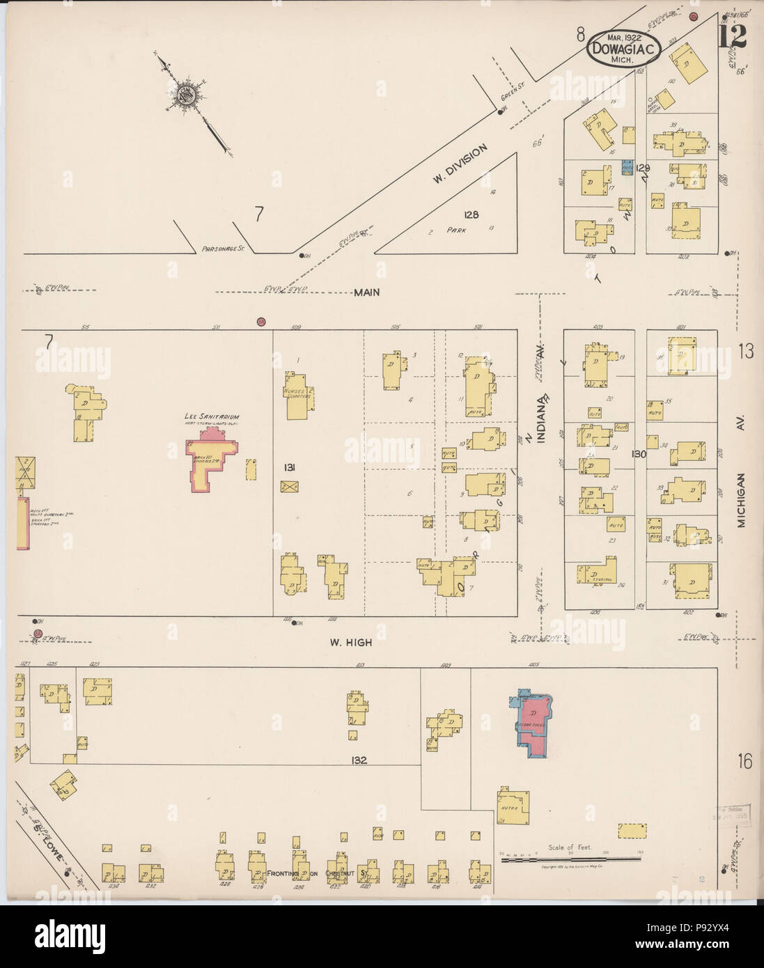 Dowagiac michigan map hires stock photography and images Alamy