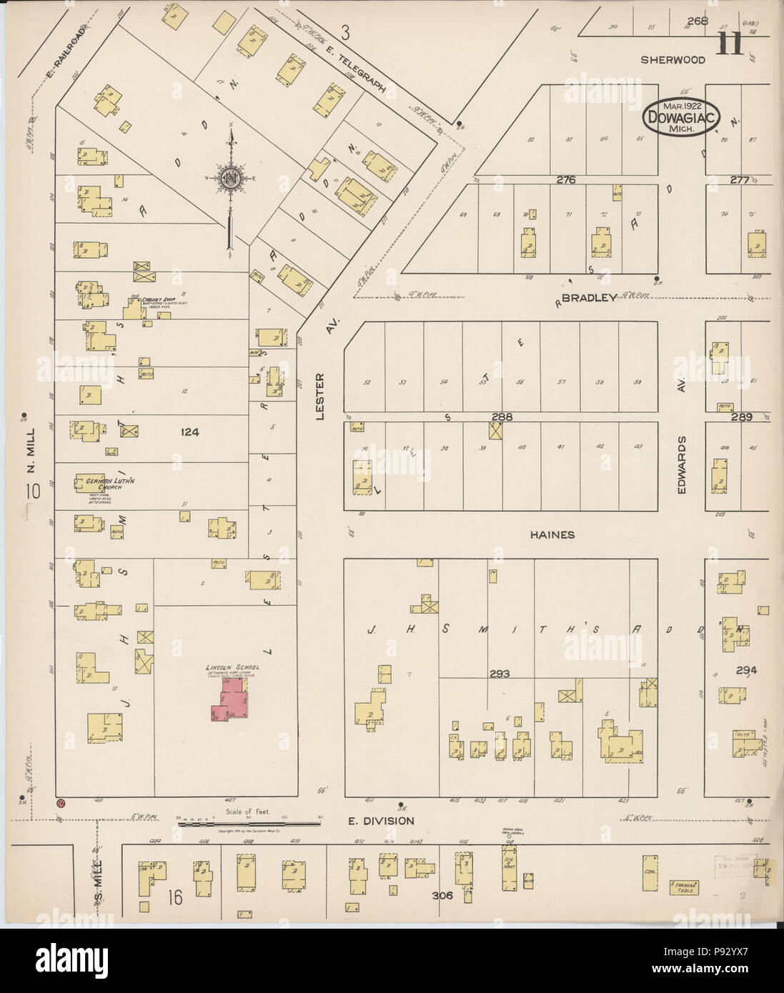 Dowagiac michigan map hires stock photography and images Alamy