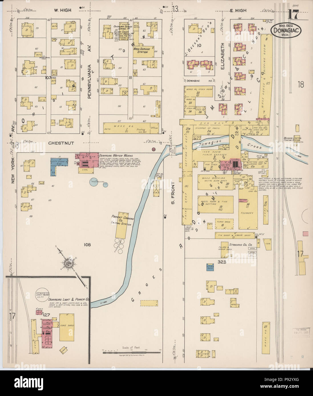 Map of dowagiac hires stock photography and images Alamy