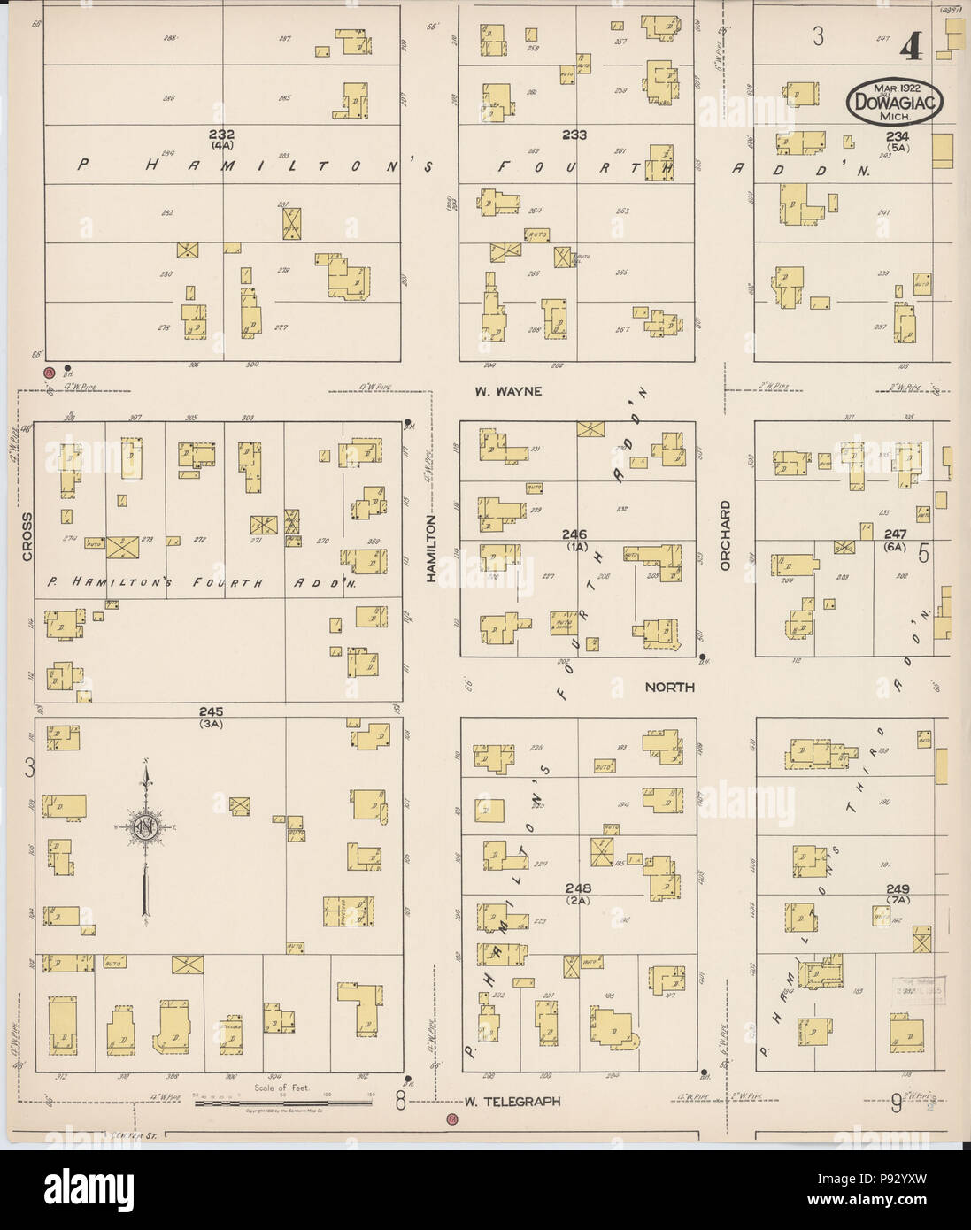 Map of dowagiac hires stock photography and images Alamy