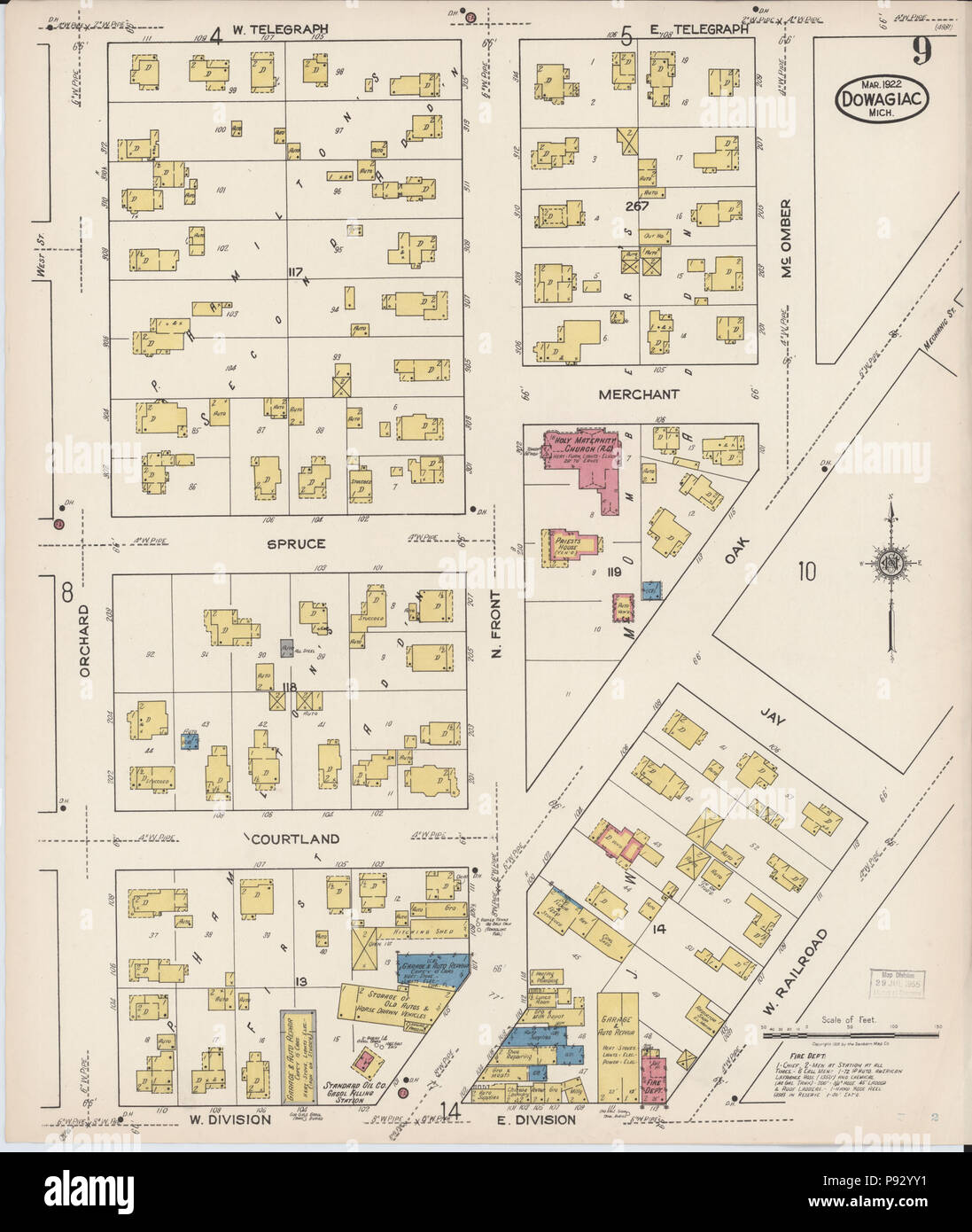 Map of dowagiac hires stock photography and images Alamy