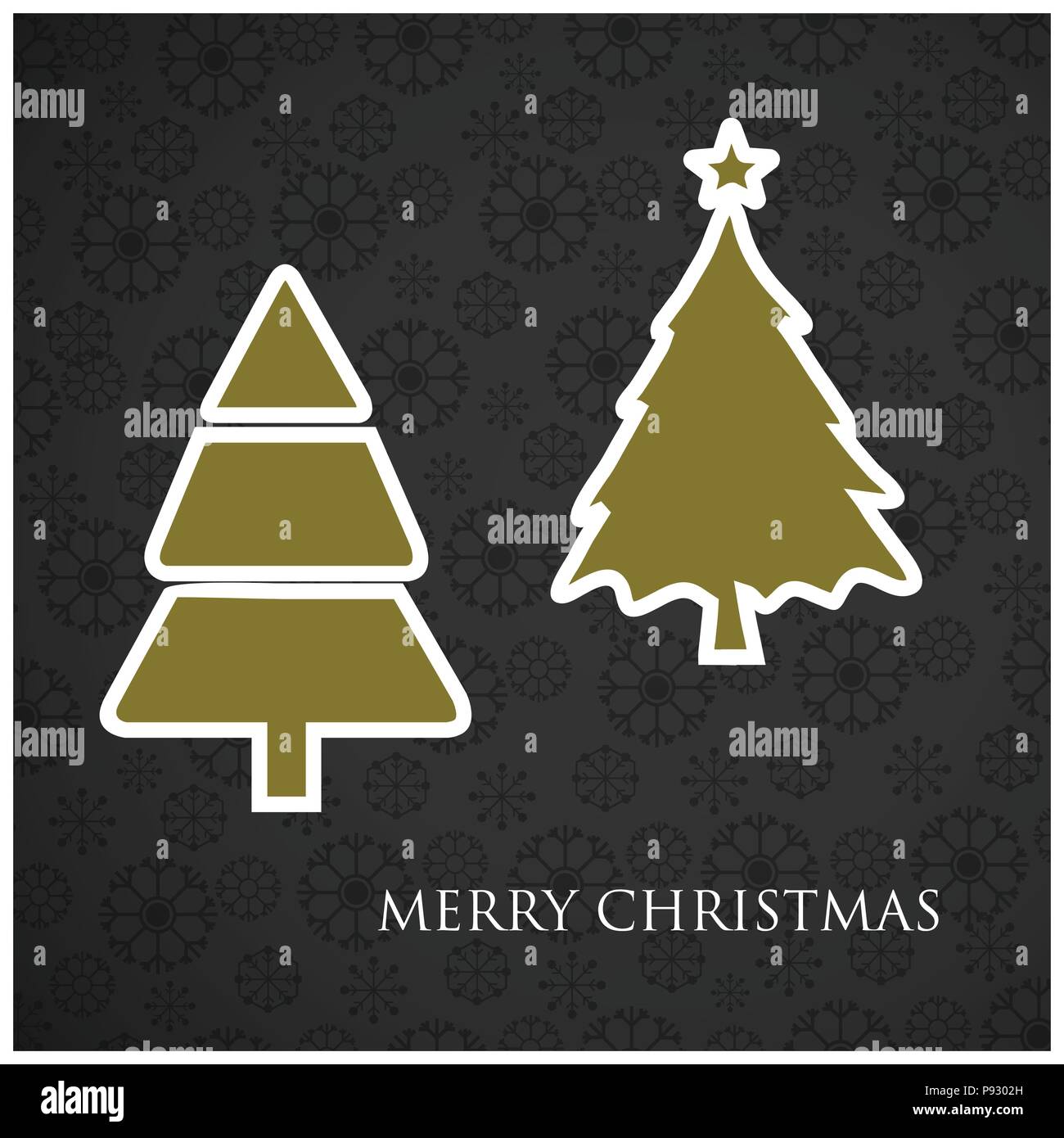 Christmas tree with pattern background. For web design and application ...