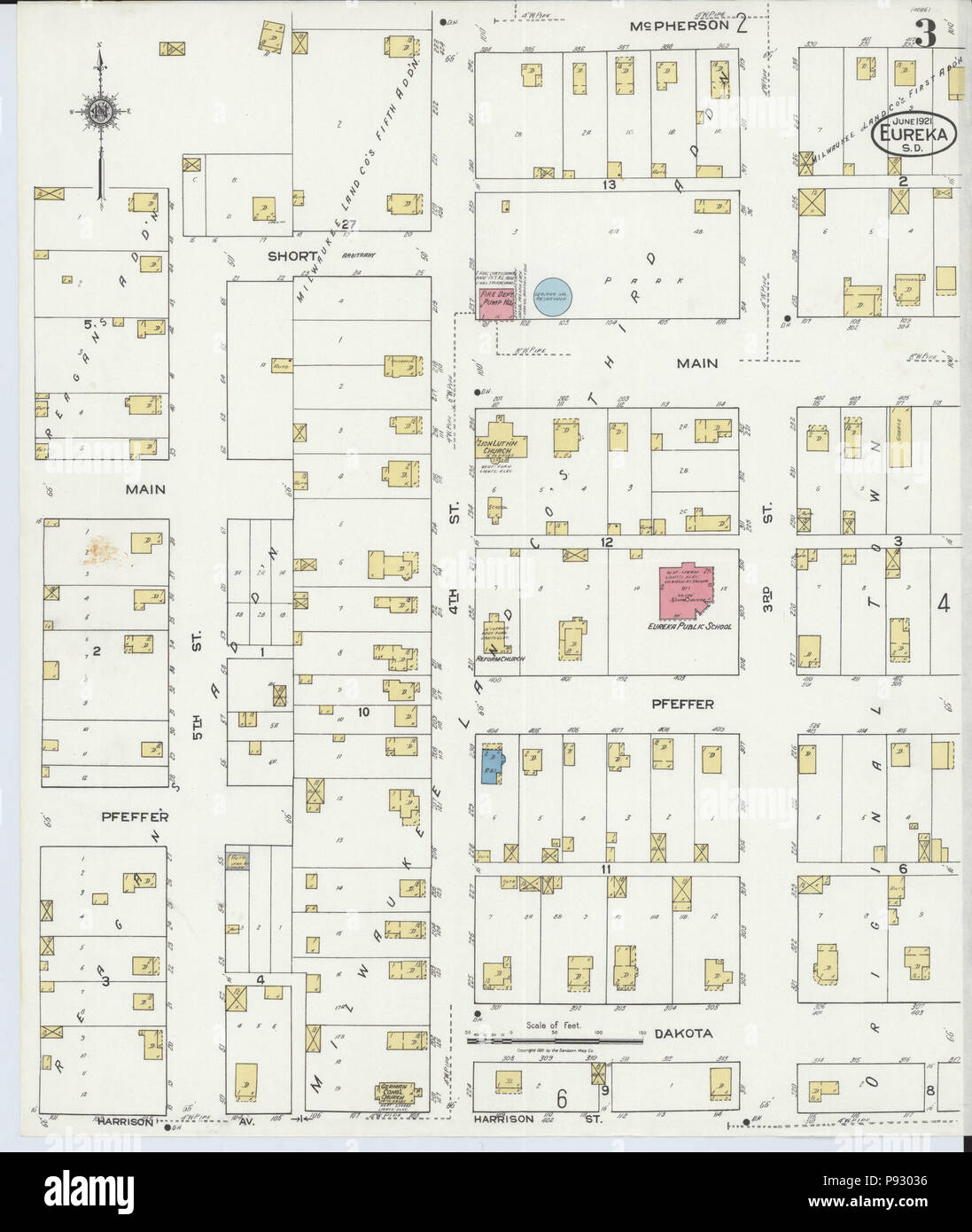 Eureka south dakota map hires stock photography and images Alamy