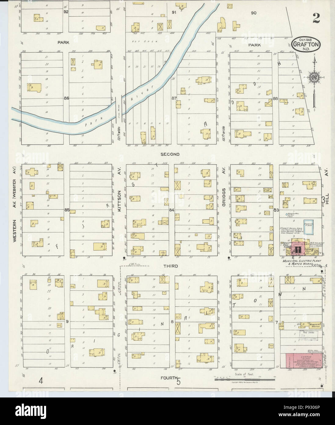 Map of grafton north dakota hires stock photography and images Alamy