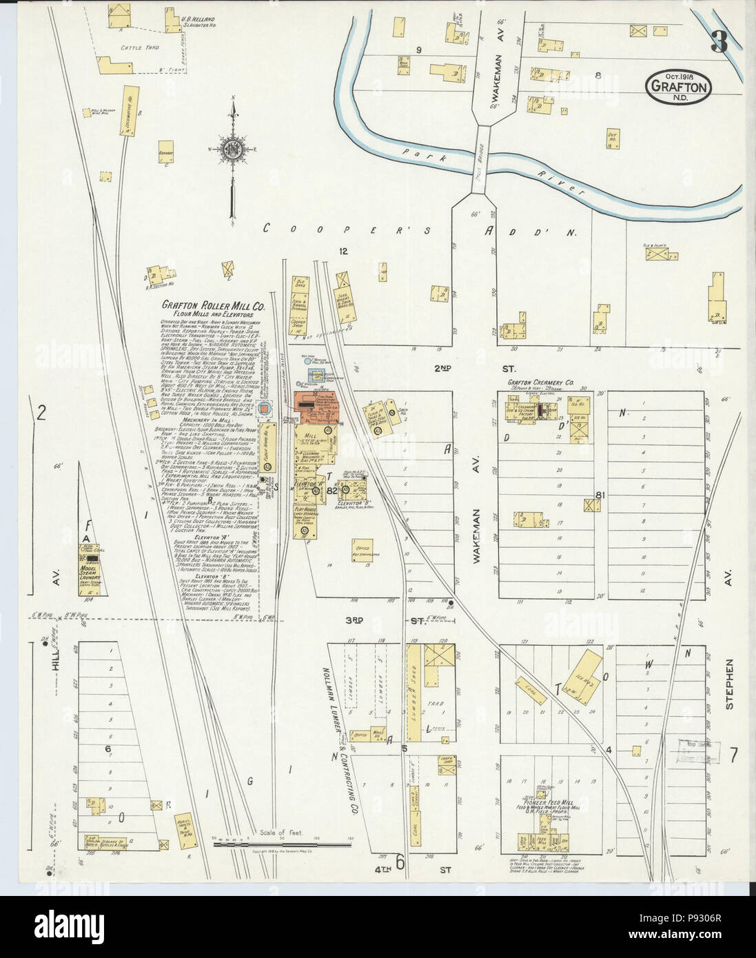 Map of grafton north dakota hires stock photography and images Alamy