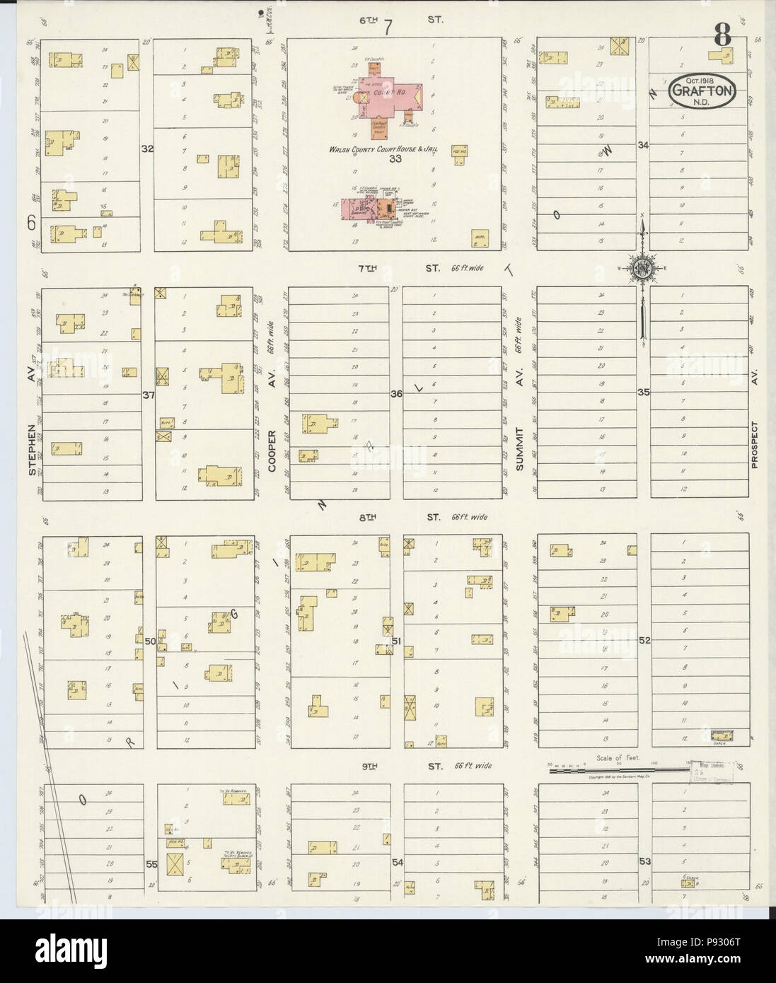 Map of grafton north dakota hires stock photography and images Alamy