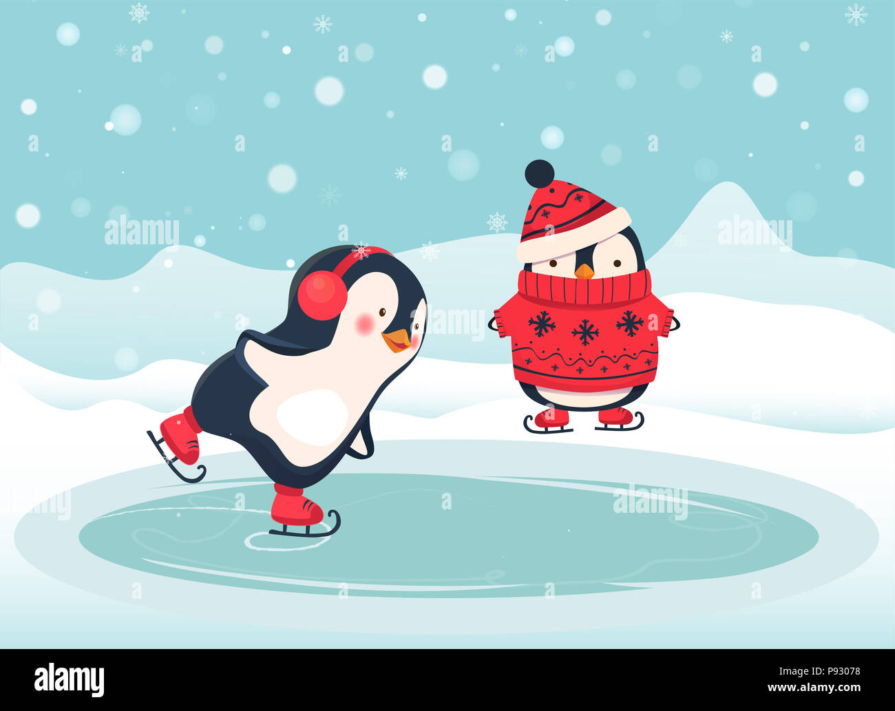 Пингвинчик на коньках
