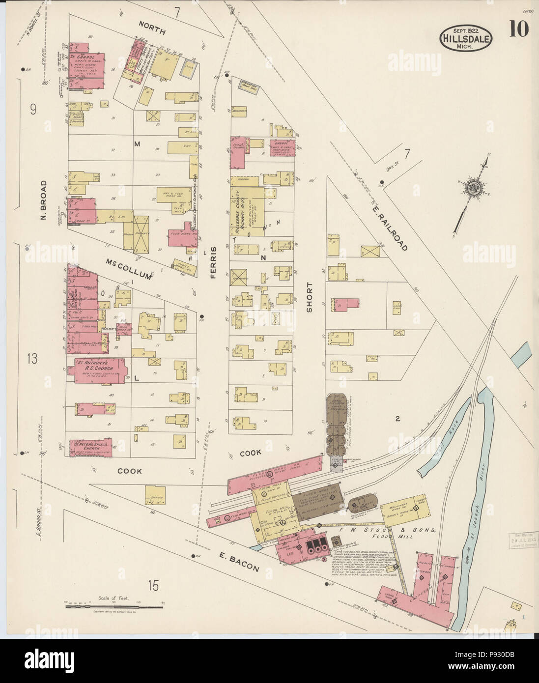 Hillsdale michigan map hires stock photography and images Alamy