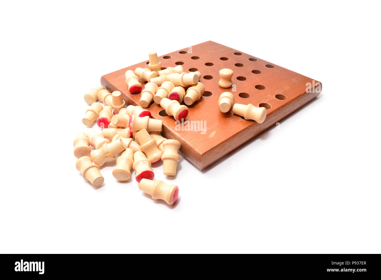 solitaire board game isolated on white Stock Photo - Alamy